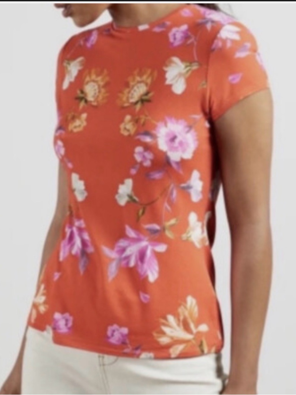 Ted Baker Arbyela Floral Tee in Rhubarb US Size 6